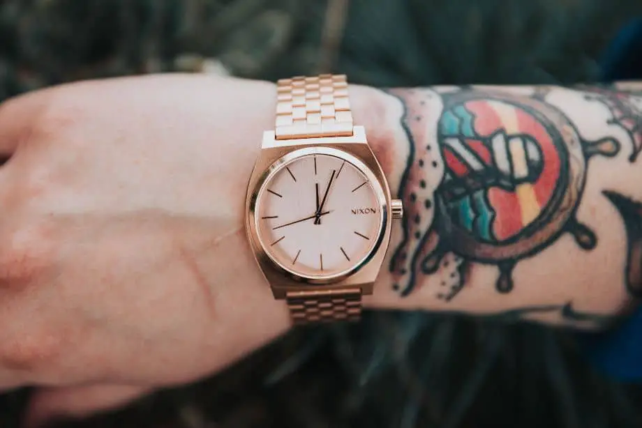 Rose Gold Watch on a Guy