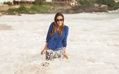 Woman Standing in Water as She Wonders Can Morganite Get Wet
